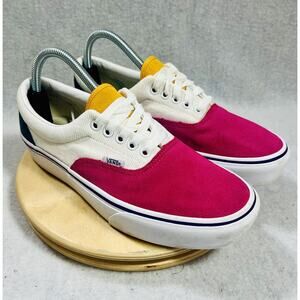 VANS‎ Era Classic Platform Mini Cord Suede Slip On Shoes Women’s 9.5 Pink Teal